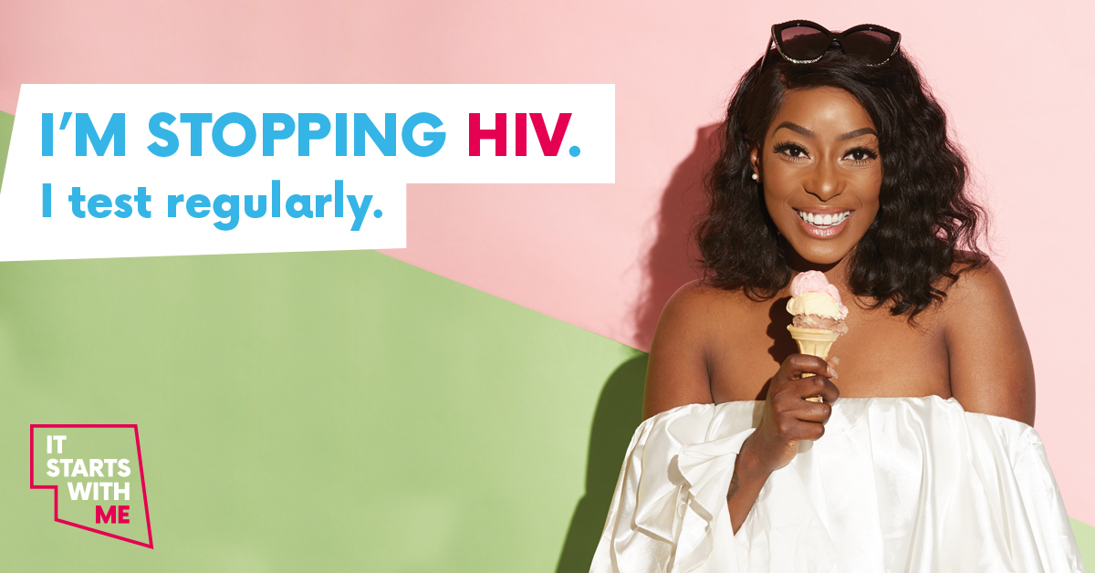 I'm stopping HIV. I test regularly - Dorcas holding an ice cream - It Starts With Me