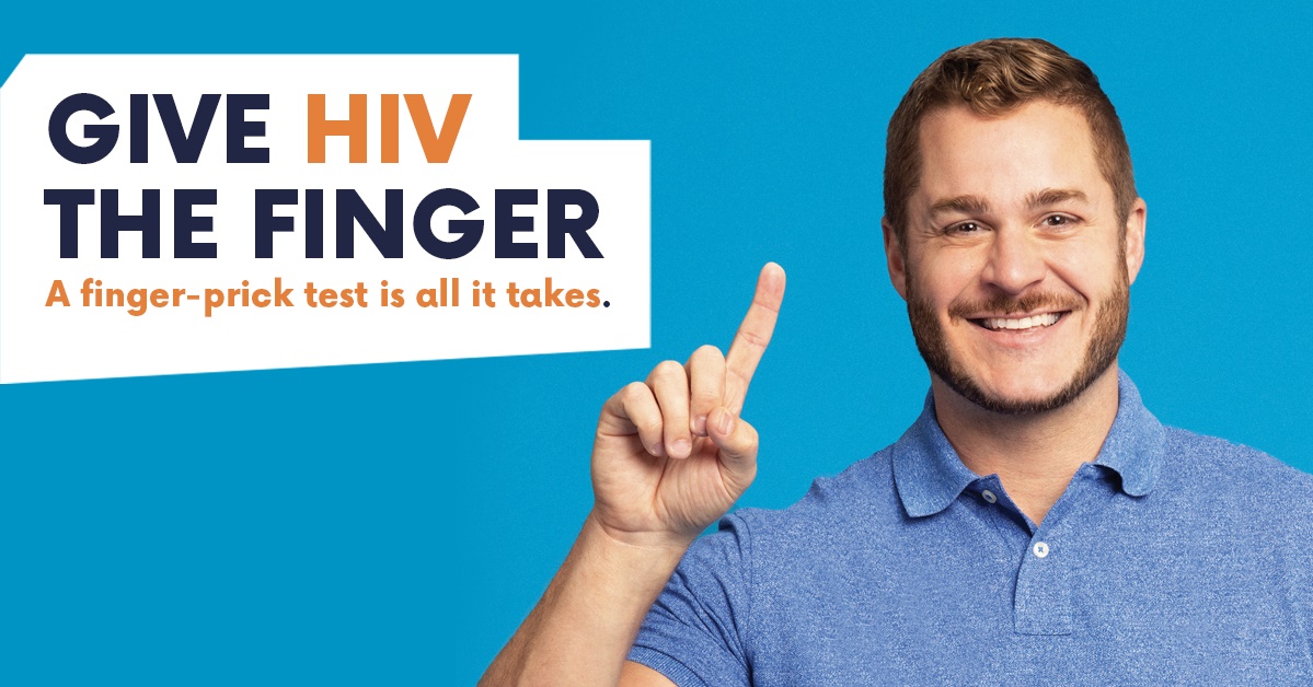 Give HIV the finger with Austin pointing for NHTW 2022